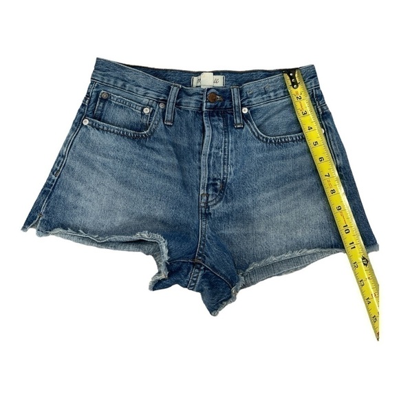 Madewell relaxed denim shorts mid rise size 25 Cotton 100% button fly oversized - Picture 7 of 10